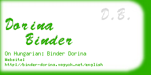 dorina binder business card